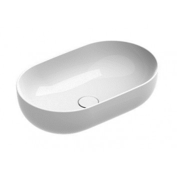Накладная раковина Catalano Sfera овальная 60x42 cm, без отверстия под смеситель, без перелива - белый глянец