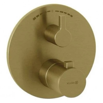 Скрытая смеситель ванна/душ с термостатом, KLUDI NOVA FONTE Puristic - чёрный мат. 