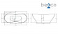 Ванна асимметрическая Besco Mini 150x70 cm правая белая 