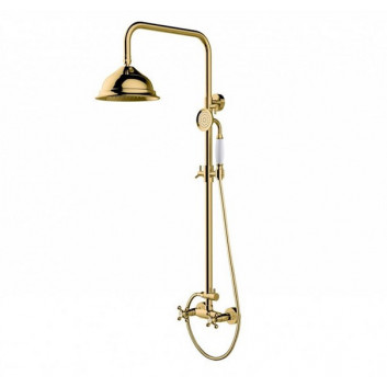 Смеситель для ванны напольный Besco Retro I, высота 1150mm, душевой набор, хром