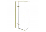 Душевая кабина прямоугольная Besco Pixa Gold, 90x90x195 cm, левая, стекло бесцветное, profil золотой