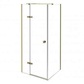 Душевая кабина прямоугольная Besco Pixa Black, 90x90x195 cm, левая, стекло бесцветное, profil чёрный мат.