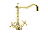 Смеситель для раковины высокая Reitano Antea с автоматической заглушкой - золотой