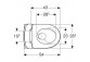 Подвесной унитаз Geberit Selnova Premium Rimfree 53x36cm с сидением для унитаза zwykłą - белая