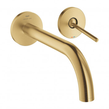 Смеситель для раковины Grohe Atrio 2 двуотверстная, wysięg wylewki 185 mm - brushed cool sunrise