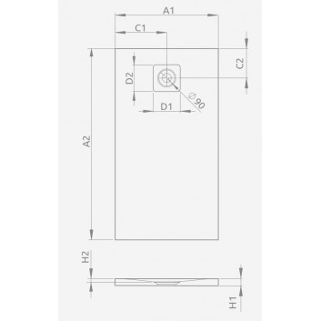 Поддон пятиугольный Radaway Doros Plus PT E, 100x90cm, правый, акриловый, белый