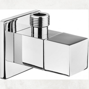 Вентиль угловой регулирующий круглый 1/2x3/8'' do смесителя для умывальника (комплект 2 szt.) - хром