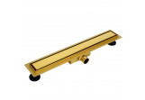 Линейный канал напольный Balneo Duplex Next Gold 80 cm, dwustronny, из нержавеющей стали szczotkowanej, z niskim syfonem i głębokim osadnikiem - золотой