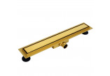 Линейный канал напольный Balneo Duplex Next Gold 90 cm, dwustronny, из нержавеющей стали szczotkowanej, z niskim syfonem i głębokim osadnikiem - золотой 