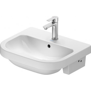 Раковина подвесная Duravit D-Code Vital Med, 60x56cm, otwór pod baterię, без перелива, белая