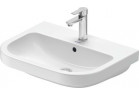 Раковина подвесная Duravit D-Code 60x46 cm, с отверстиями под смеситель, z переливом, tył glazurowany - белая