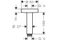 Потолочное подсоединение для верхнего душа Hansgrohe S 100 mm DN 15, хром