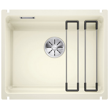 Zlewozmywak керамический Blanco Etagon 500-U 54x45,6 cm jednokomorowy, Керамика PuraPlus с заглушкой InFino plus szyny - белый глянец 525149 