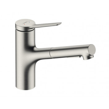 Смеситель кухонный Hansgrohe Metris Select M71, однорычажный 320, 1jet - нержавеющая сталь finish