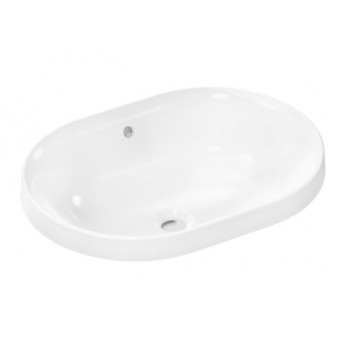 Раковина Hansgrohe Xuniva S встраиваемая в столешницу 40x40 cm, без отверстия под смеситель, z переливом, SmartClean - белая