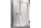 Двери поворотные Novellini Lunes G 84-90 cm, profil хром, стекло прозрачное