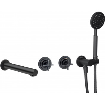 Смеситель для раковины скрытая, Deante Temisto, nero