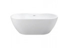 Ванна свободностоящая Besco Navia 160x80 cm овальная белая, maskownica syfonu z переливом белая