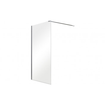Боковая панель dla кабины Besco Aveo, 30x195cm, стекло бесцветное, profil хром