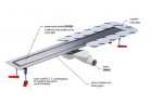 Линейный канал, pełny набор, Wiper New MCR, 600mm, панель / оформление silver мат.