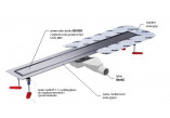 Линейный канал, pełny набор, Wiper New Premium, 1200mm, рисунок Ponente, панель / оформление poler