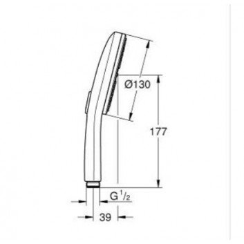 Душевая штанга Grohe Rainshower Aqua 600 mm - phantom black