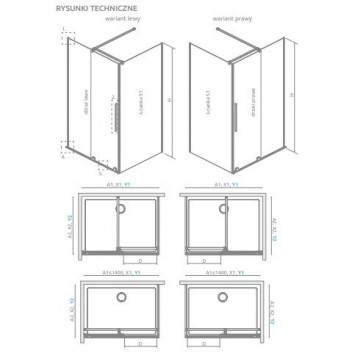 Radaway Furo KDJ кабина 90x90cm левая стекло бесцветное