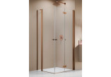 Душевая кабина Radaway Nes Brushed Copper H-KDD II 90, часть левая, двери 900x2000mm - стекло бесцветное, profil медь szczotkowany