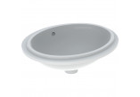 Geberit Variform Раковина в столешнице, овальная, 49.5cm, z переливом, без отверстия под смеситель