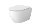 Раковина zawieszana с сидением slim Cersanit Zen Pro Oval, 52,5x35,5cm, с крышкой с микролифтом Duroplastową Moonway Spot Slim - белая