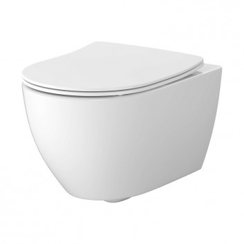 Раковина zawieszana с сидением slim Cersanit Zen Set B246, 49,5x35,5cm, CleanOn, bez kołnierza, белая