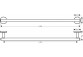 Держатель Hansgrohe AddStoris, настенный, 348 mm - хром