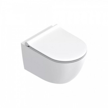 Набор Catalano Zero New подвесной унитаз 35x50 cm, bezrantowa, белая + крышка с микролифтом slim + mocowania