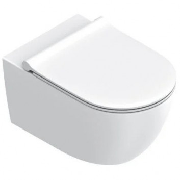 Набор Catalano Sfera muszla WC подвесной 55x35 cm Silentech с сидением WC wolnoopadającą i z mocowaniami - белый мат.