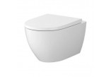 Раковина WC подвесной Cersanit Zen 35,5x52,5 cm, bez kołnierza, spłukiwanie wirowe с крышкой с микролифтом - белый глянец