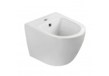 Раковина wc подвесной Emporia Nox 49×37 cm, bezrantową, с сидением с микролифтом Slim - белый глянец