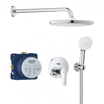 Скрытый душевой гарнитур с верхним душем Tempesta 250 Cube, Grohe Groheterm, хром
