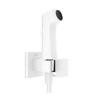 Для биде душевая головка Hansgrohe Bidette 1jet E EcoSmart со смесителем, uchwytem и шлангом душевым 125 cm - чёрный матовый