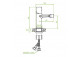 Смеситель для раковины Laveo Tores напольный, однорычажный с заглушкой - золото szampańskie