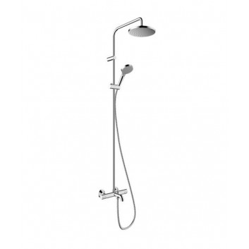 Душевой комплект Hansgrohe Pulsify S Puro 260 1jet EcoSmart z Ecostat Fine i główką душевая 3jet - хром