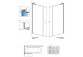 Двери для душа Radaway Nes KDS II 120, левые, 1200x2000mm, серебряный profil