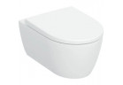 Раковина WC подвесной Geberit iCon 53x36 cm с крышкой с микролифтом подвесной bez kołnierza ze spłukiwaniem wirowym - белый глянец