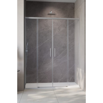 Двери для душа для ниши Radaway Idea Gold DWJ, правые, 160cm, раздвижные, стекло бесцветное, profil золотой