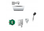 Душевой набор Hansgrohe Vernis Shape 230, скрытый, 2 выходы wody, хром