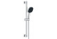 Душевой гарнитур 130 3jet EcoSmart штанга S Puro 65 cm PushSlider i tekstylnym wężem душевым Designflex 160 cm, Hansgrohe Rainfinity - Золотой Optyczny Полированный