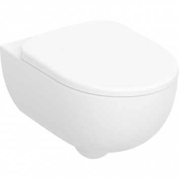Набор wiszącej miski WC Geberit Selnova 54x35,5 cm, унитаз, TurboFlush, с сидением для унитаза - белая