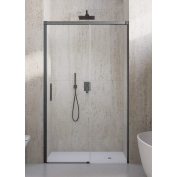 Двери wnękowe Radaway Idea 8 DWJ Brushed GunMetal 140 cm, левые - стекло бесцветное, profil gunmetal szczotkowany
