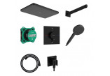 Душевая система Hansgrohe Raindance Alive Q 210/340 1jet со смесителем термостатическим i iBox universal 2, скрытый - чёрный матовый