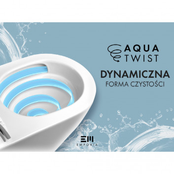 Раковина WC подвесной EMPORIA NOX 1.1, 53x36x32 cm, bezrantowa, system spłukiwania wirowego AquaTwist, с крышкой с микролифтом slim