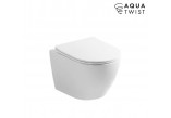 Раковина WC подвесной EMPORIA NOX 1.1, 53x36x32 cm, bezrantowa, system spłukiwania wirowego AquaTwist, с крышкой с микролифтом slim